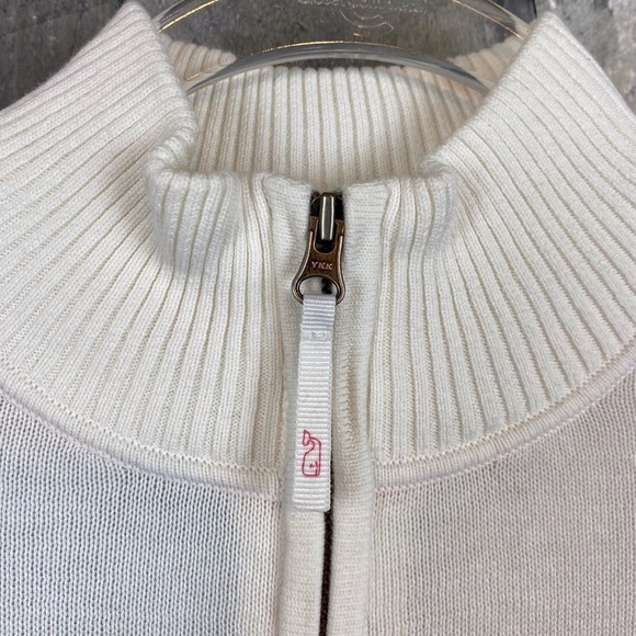 Vineyard Vines Woman’s White 1/4 Zip Sweater Size Medium. - Picture 4 of 11